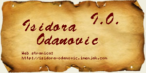 Isidora Odanović vizit kartica